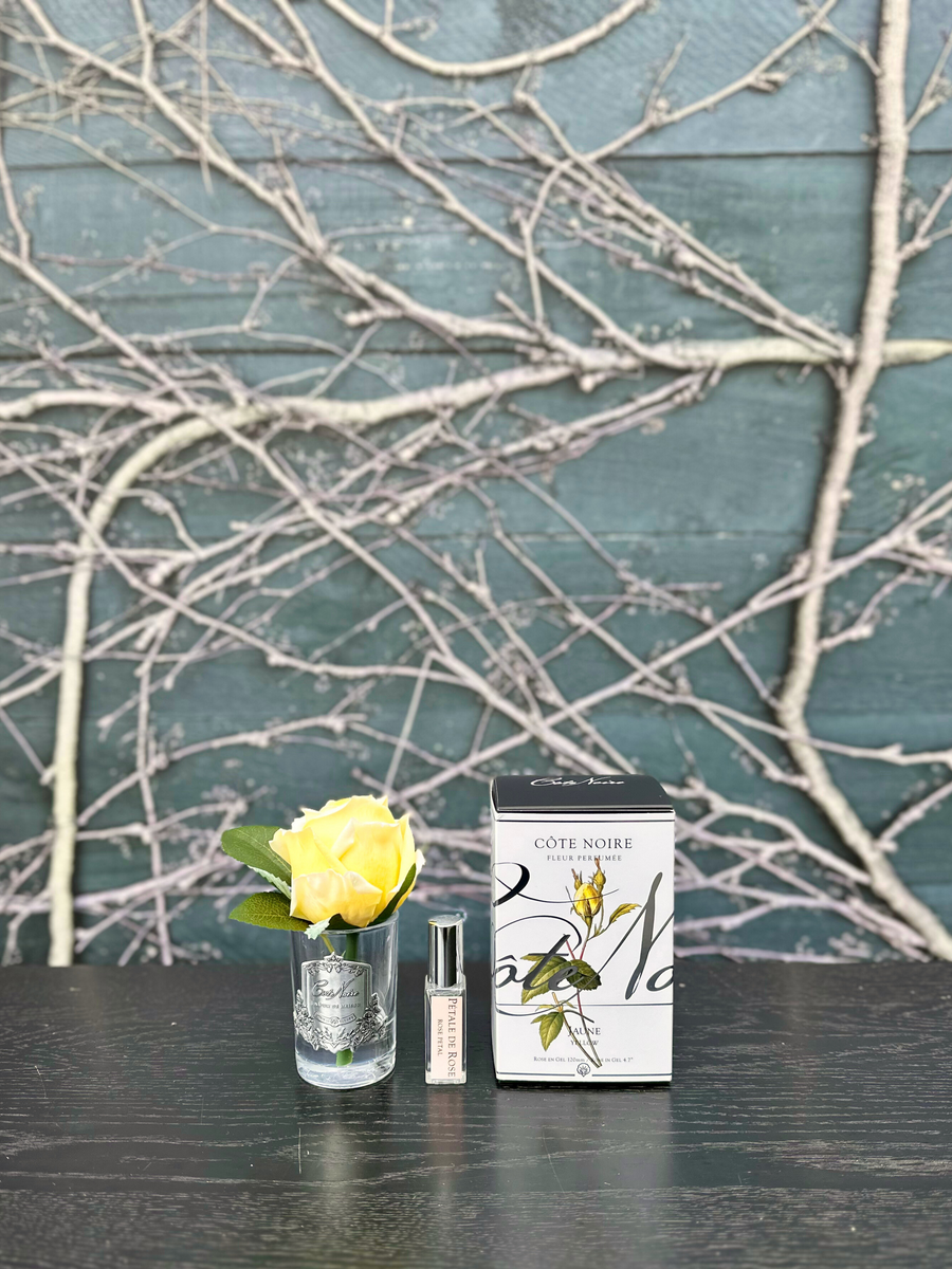 Côte Noire Perfumed Natural Touch Rose Bud Yellow-Local NZ Florist -The Wild Rose | Nationwide delivery, Free for orders over $100 | Flower Delivery Auckland