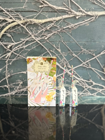 Truly Alice Drink Set, Bottle, Tag & Straw Set-Local NZ Florist -The Wild Rose | Nationwide delivery, Free for orders over $100 | Flower Delivery Auckland