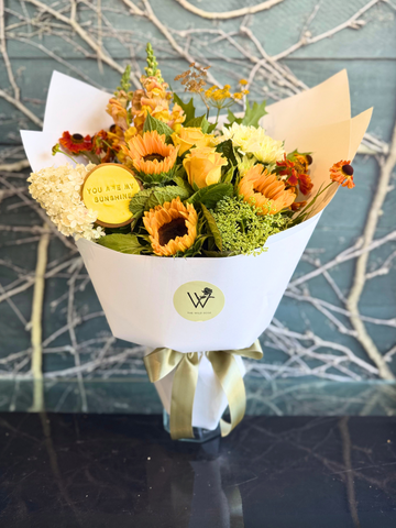 Sun-Kissed Sunflower Bouquet-Local NZ Florist -The Wild Rose | Nationwide delivery, Free for orders over $100 | Flower Delivery Auckland