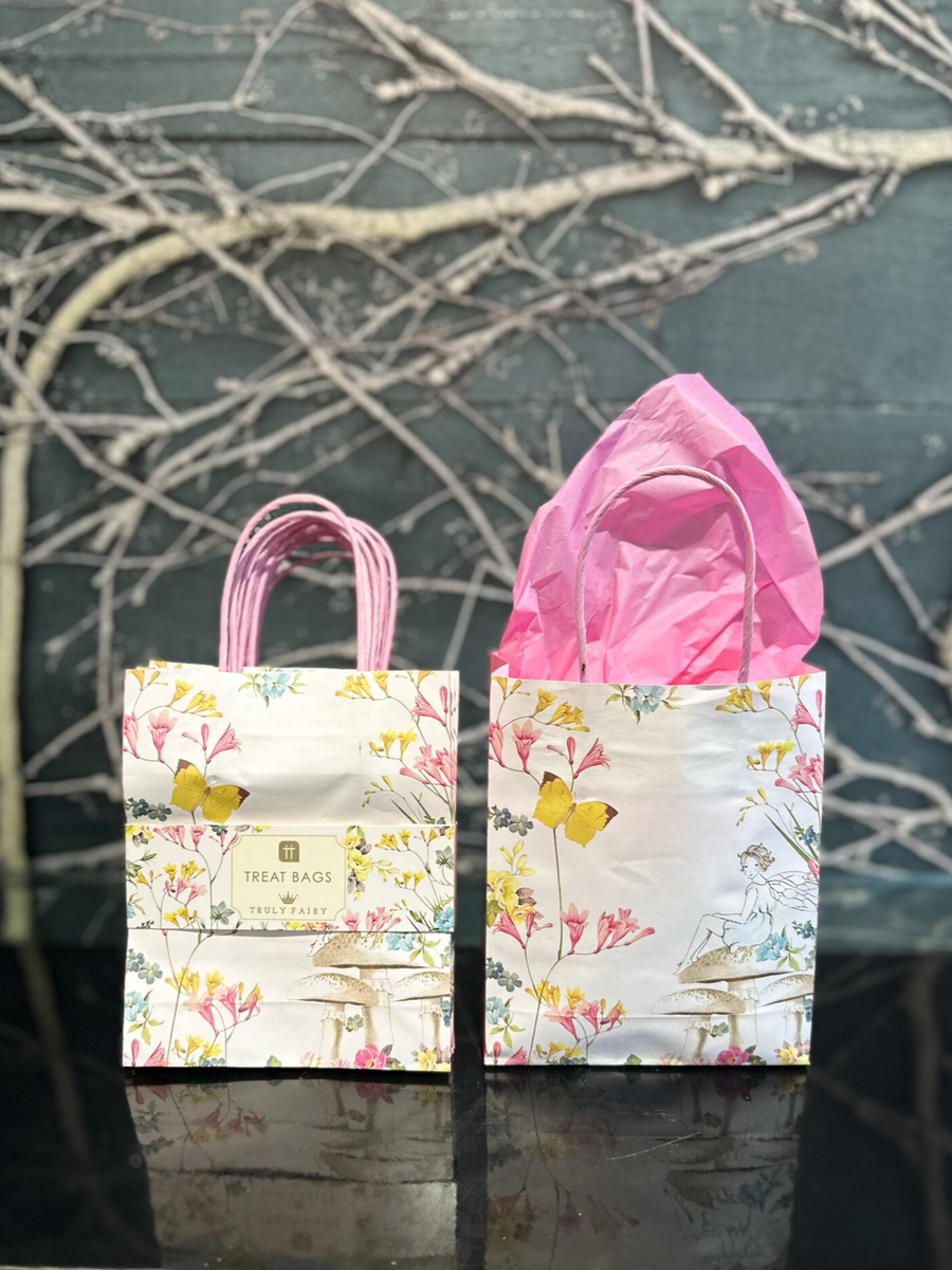 Truly Fairy Paper Treat Bags with Handles Pk8-Local NZ Florist -The Wild Rose | Nationwide delivery, Free for orders over $100 | Flower Delivery Auckland