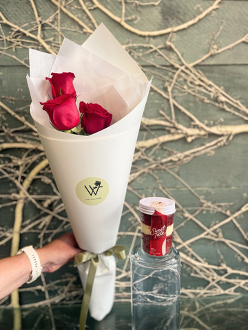 Red Velvet Romance-Local NZ Florist -The Wild Rose | Nationwide delivery, Free for orders over $100 | Flower Delivery Auckland