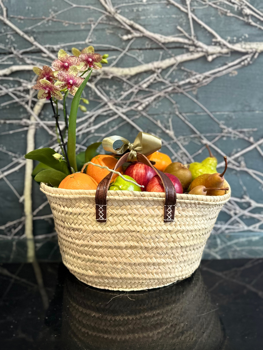 Floral & Fruit Picnic Tote-Local NZ Florist -The Wild Rose | Nationwide delivery, Free for orders over $100 | Flower Delivery Auckland