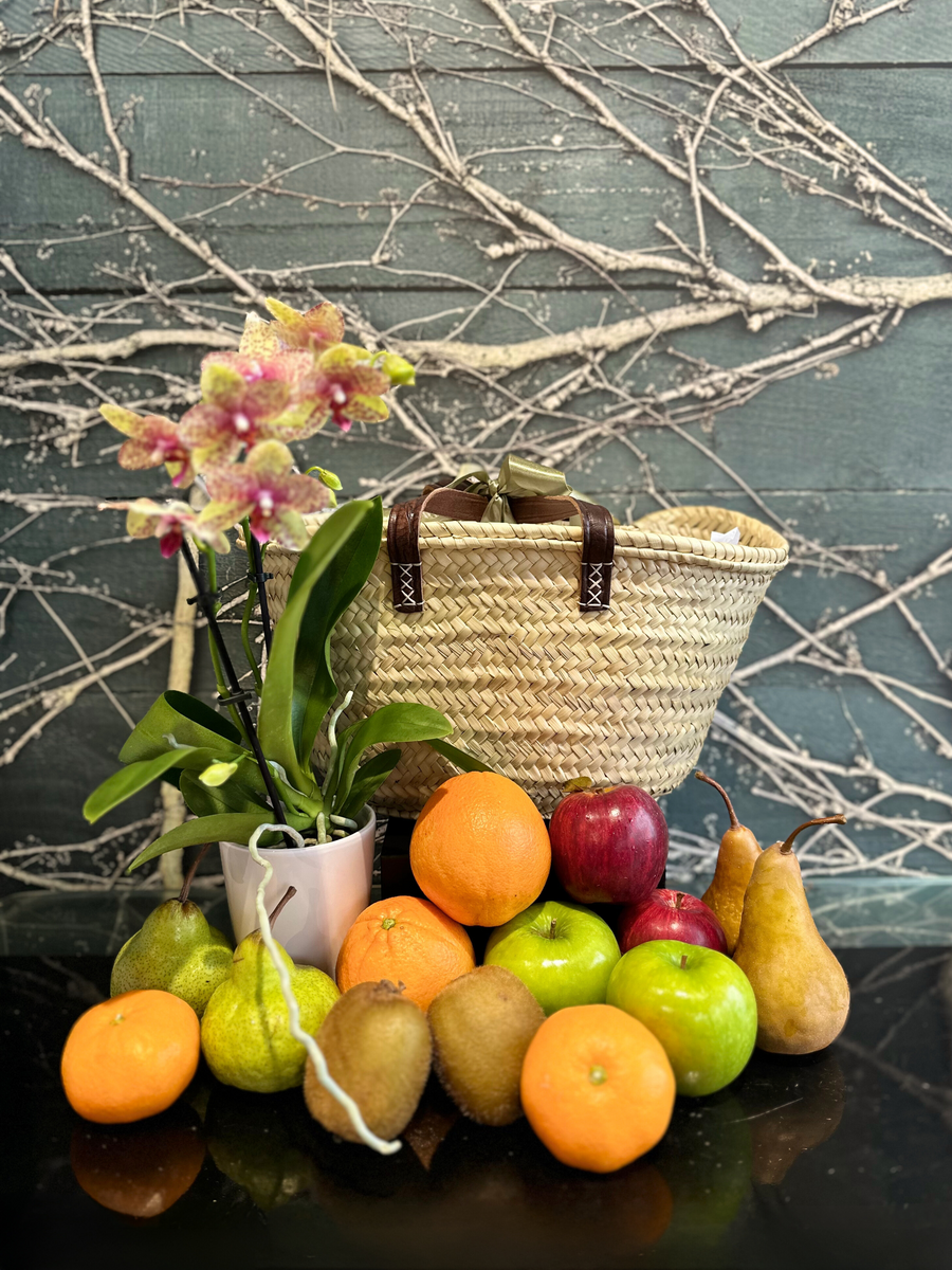 Floral & Fruit Picnic Tote-Local NZ Florist -The Wild Rose | Nationwide delivery, Free for orders over $100 | Flower Delivery Auckland