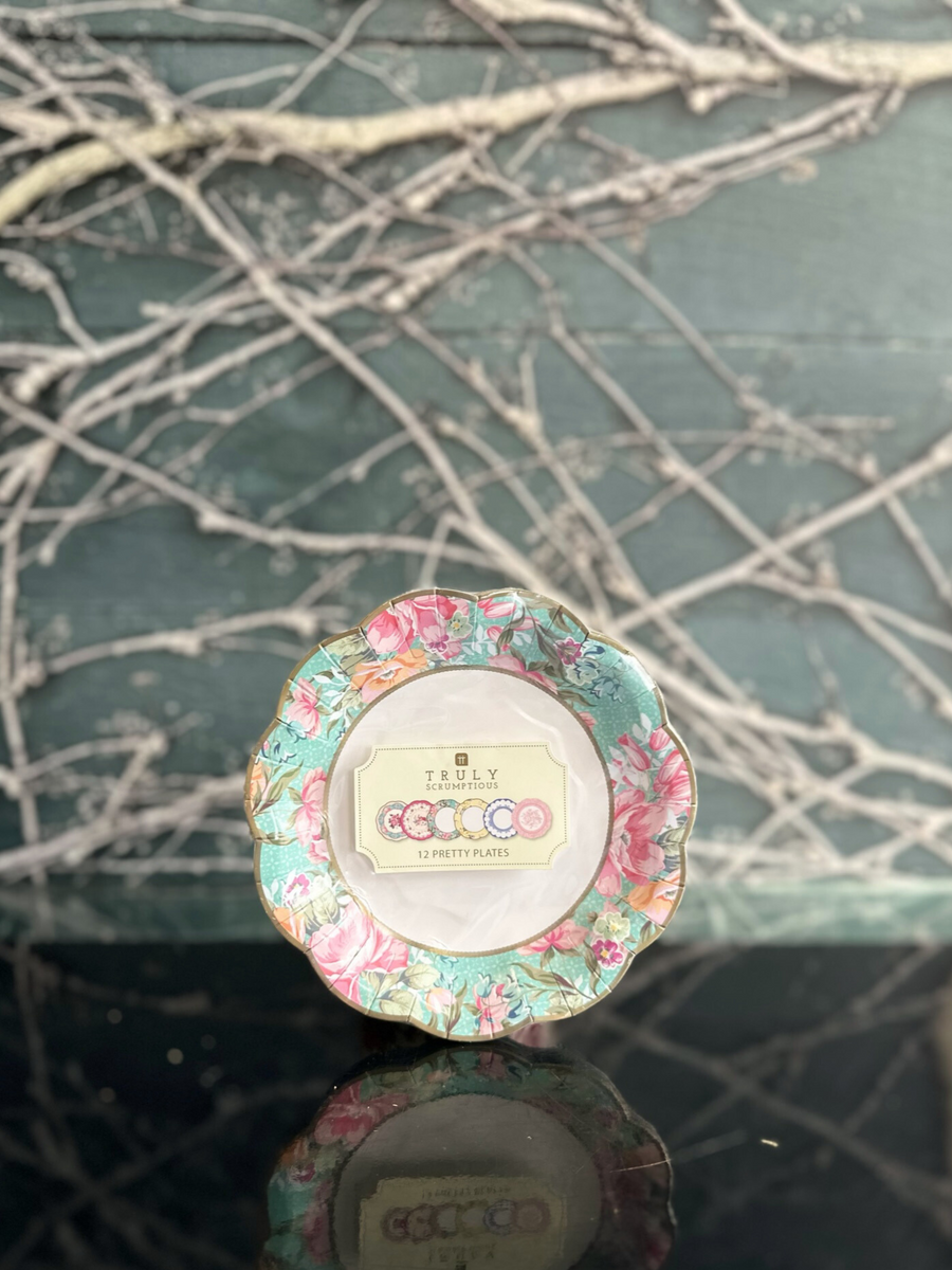 Truly Scrumptious Small Vintage Plates 12pk, 6 designs-Local NZ Florist -The Wild Rose | Nationwide delivery, Free for orders over $100 | Flower Delivery Auckland