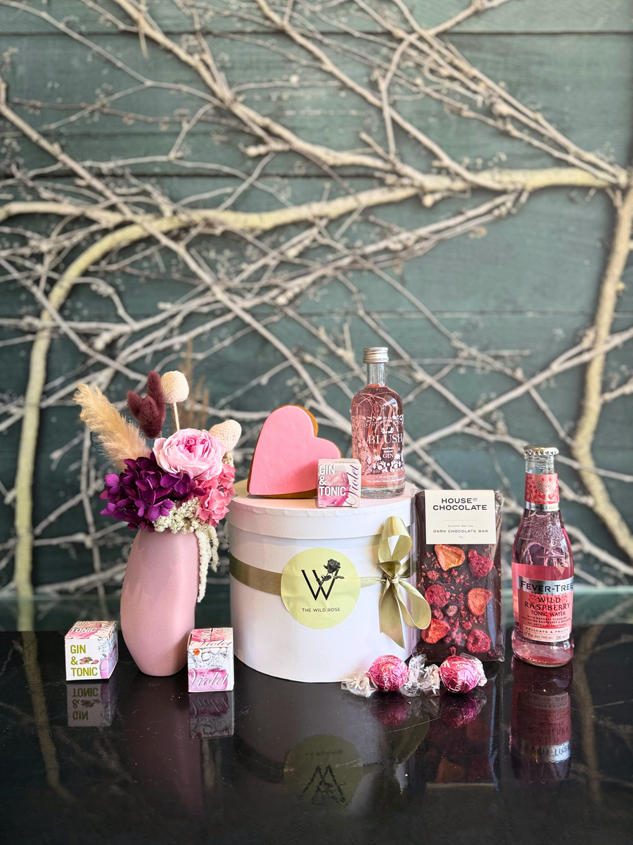 Blush & Bloom Hat Box-Local NZ Florist -The Wild Rose | Nationwide delivery, Free for orders over $100 | Flower Delivery Auckland