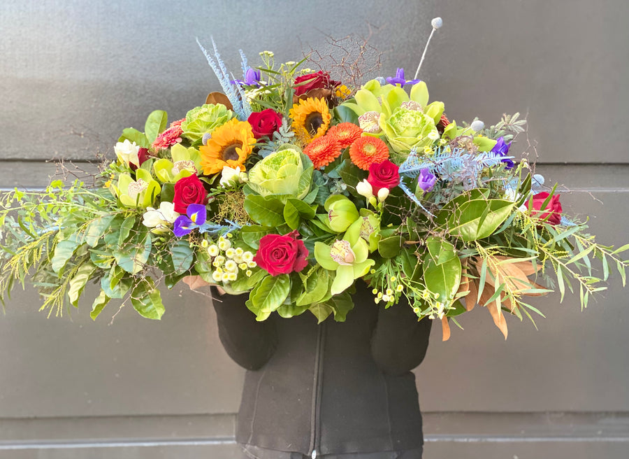 Bespoke Casket Spray-Local NZ Florist -The Wild Rose | Nationwide delivery, Free for orders over $100 | Flower Delivery Auckland