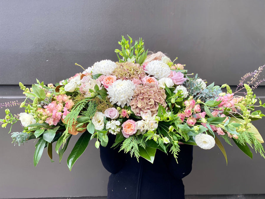 Bespoke Casket Spray-Local NZ Florist -The Wild Rose | Nationwide delivery, Free for orders over $100 | Flower Delivery Auckland