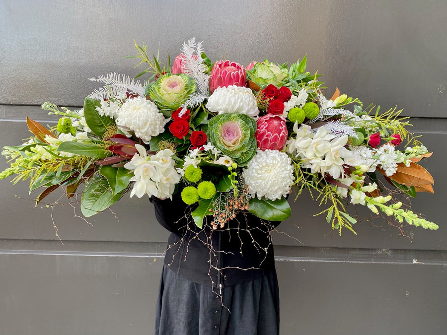 Bespoke Casket Spray-Local NZ Florist -The Wild Rose | Nationwide delivery, Free for orders over $100 | Flower Delivery Auckland